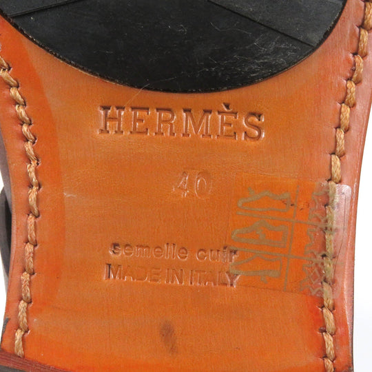 HERMES boots Main: Leather Brown mens 40 Used Authentic