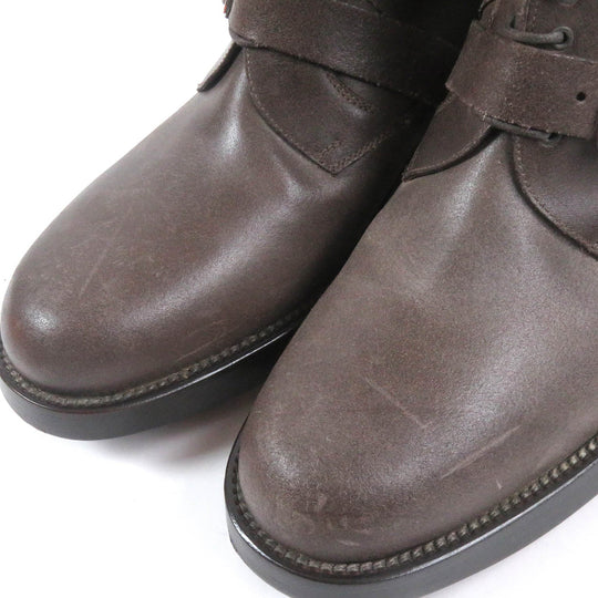 HERMES boots Main: Leather Brown mens 40 Used Authentic