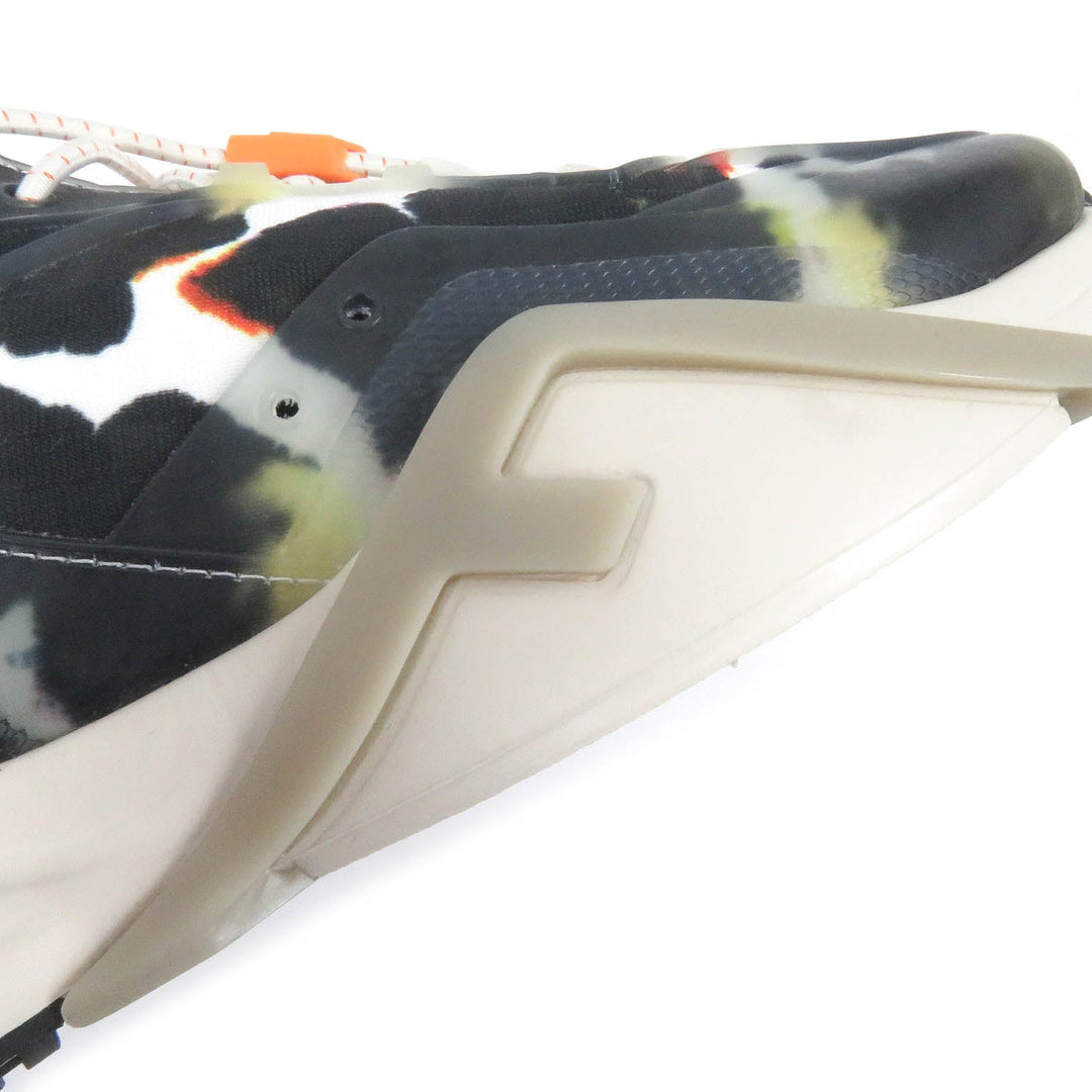 FENDI Low cut sneakers Nylon, Fabric Multi FF logo FLOW mens 7 Used Authentic