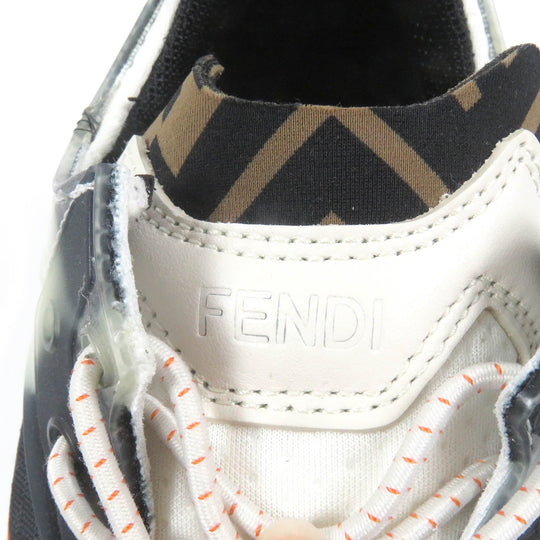 FENDI Low cut sneakers Nylon, Fabric Multi FF logo FLOW mens 7 Used Authentic