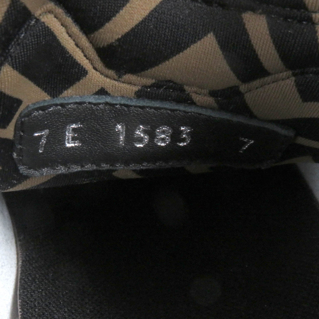 FENDI Low cut sneakers Nylon, Fabric Multi FF logo FLOW mens 7 Used Authentic