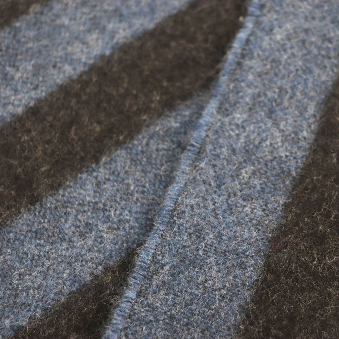 LOUIS VUITTON Scarf M75365 Main: 75% wool, Main: 25% angora Navy mens Used Authentic