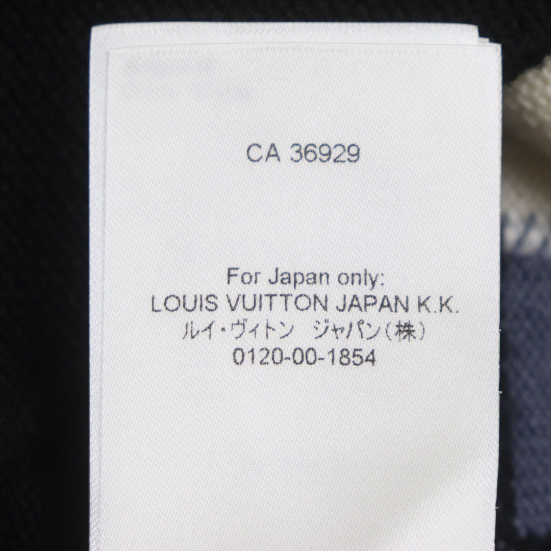 LOUIS VUITTON sweater Main: 100% wool Black Blue Multi LV Fair Isle Macro mens S Used Authentic
