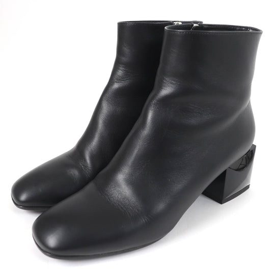 HERMES Ankle boots Main: Leather black Women 36 Used Authentic