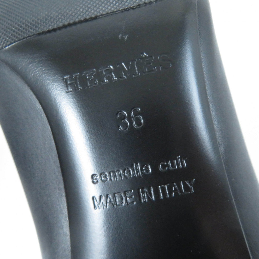 HERMES Ankle boots Main: Leather black Women 36 Used Authentic