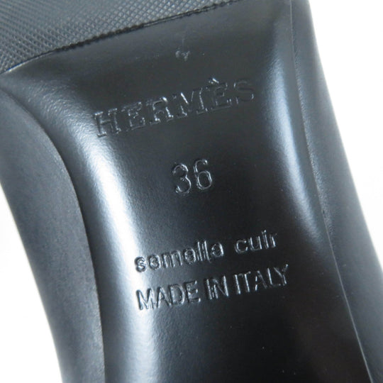 HERMES Ankle boots Main: Leather black Women 36 Used Authentic