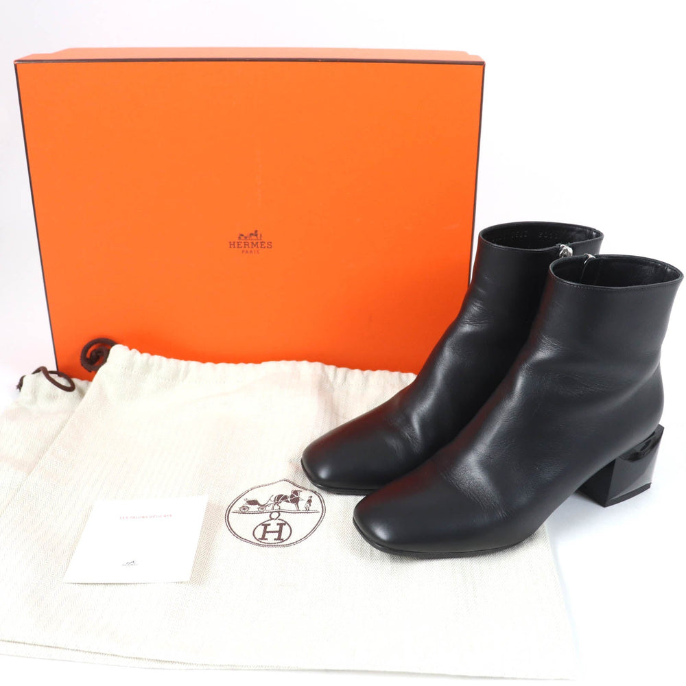 HERMES Ankle boots Main: Leather black Women 36 Used Authentic