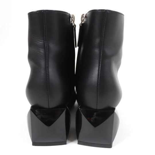 HERMES Ankle boots Main: Leather black Women 36 Used Authentic