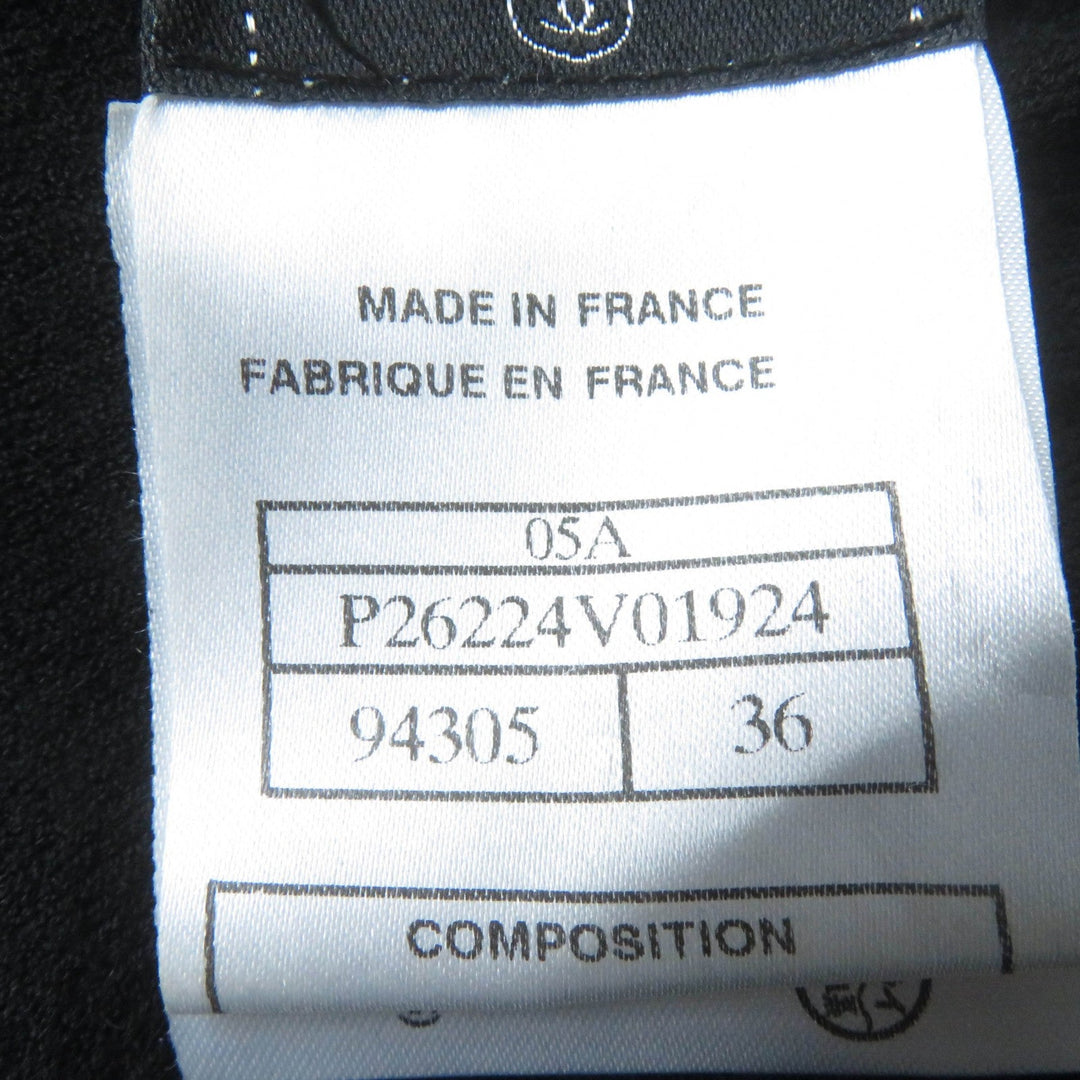 CHANEL one piece 05A P26224V01924 Main: 77% rayon, Main: 13% polyester, Main: 9% cashmere, Main: 1% polyester black Women 36 Used Authentic