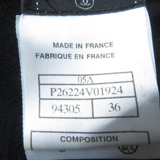 CHANEL one piece 05A P26224V01924 Main: 77% rayon, Main: 13% polyester, Main: 9% cashmere, Main: 1% polyester black Women 36 Used Authentic