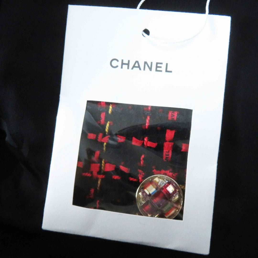 CHANEL Jacket 22A P73176 Outer material: 43% cotton, Outer material: 22% wool, Outer material: 13% cashmere, Outer material: 11% polyester, Outer material: 11% silk Black Red Yellow Women 36 Used Authentic