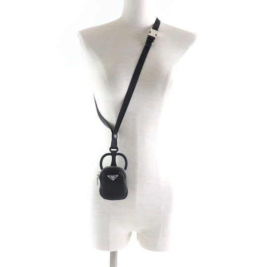 PRADA Pouch 1ZT016 Main: Nylon, Part: Rubber black Women Used Authentic