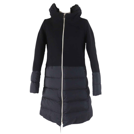 Herno down coat PI0848D Outer: 80% wool, Outer: 20% nylon, Outer: 100% nylon, Lining: 100% nylon, Filling: 90% down black Women 40 Used Authentic