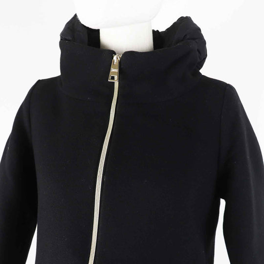 Herno down coat PI0848D Outer: 80% wool, Outer: 20% nylon, Outer: 100% nylon, Lining: 100% nylon, Filling: 90% down black Women 40 Used Authentic