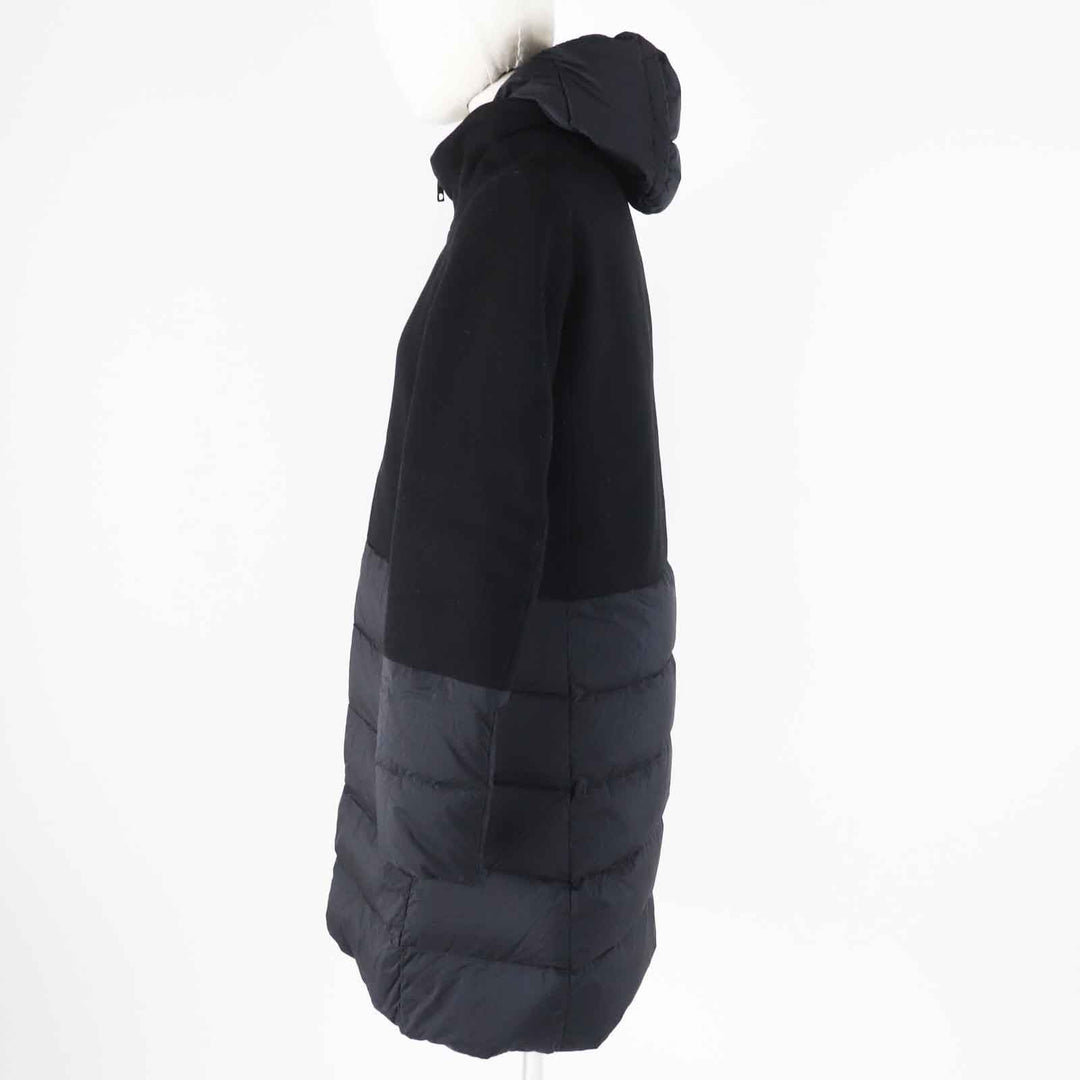 Herno down coat PI0848D Outer: 80% wool, Outer: 20% nylon, Outer: 100% nylon, Lining: 100% nylon, Filling: 90% down black Women 40 Used Authentic