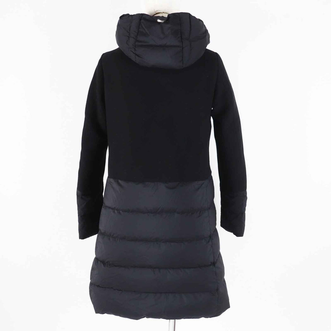 Herno down coat PI0848D Outer: 80% wool, Outer: 20% nylon, Outer: 100% nylon, Lining: 100% nylon, Filling: 90% down black Women 40 Used Authentic