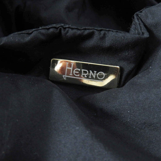 Herno down coat PI0848D Outer: 80% wool, Outer: 20% nylon, Outer: 100% nylon, Lining: 100% nylon, Filling: 90% down black Women 40 Used Authentic