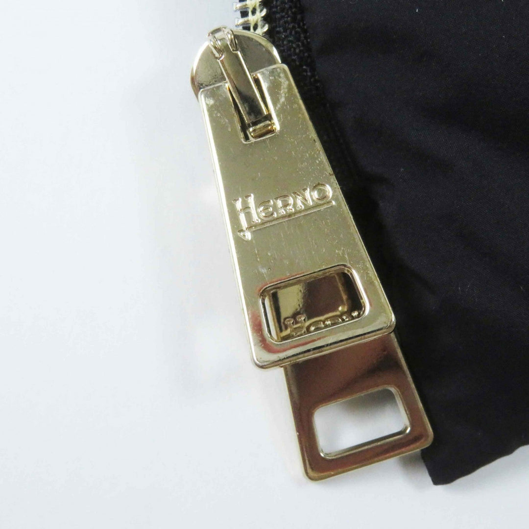 Herno down coat PI0848D Outer: 80% wool, Outer: 20% nylon, Outer: 100% nylon, Lining: 100% nylon, Filling: 90% down black Women 40 Used Authentic