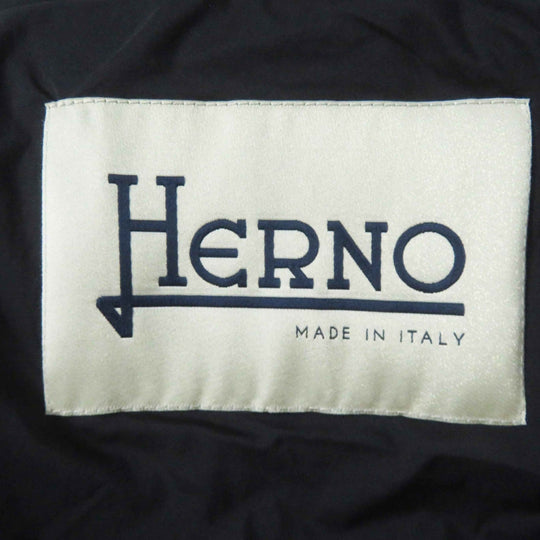Herno down coat PI0848D Outer: 80% wool, Outer: 20% nylon, Outer: 100% nylon, Lining: 100% nylon, Filling: 90% down black Women 40 Used Authentic