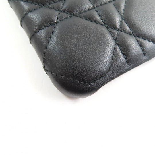 Christian Dior iPhone case S6003ONMJ leather black Lady Dior Women Used Authentic