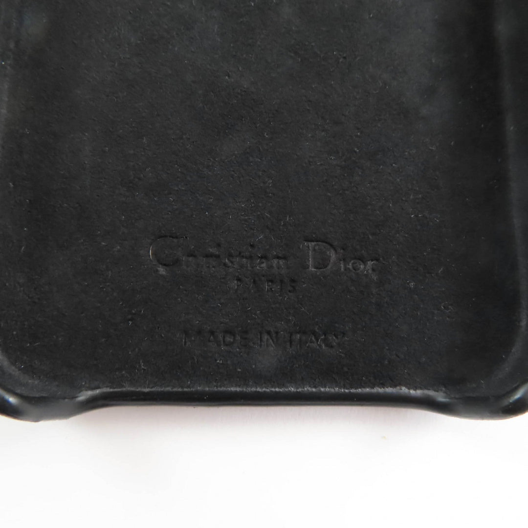 Christian Dior iPhone case S6003ONMJ leather black Lady Dior Women Used Authentic