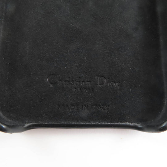 Christian Dior iPhone case S6003ONMJ leather black Lady Dior Women Used Authentic