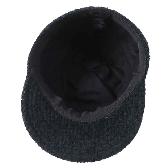 CHANEL cap 22B AA8562 Outer material: 68% cotton, Outer material: 23% wool, Outer material: 5% silk, Outer material: 3% polyester, Outer material: 1% polyamide (nylon) Black glitter Women M Used Authentic