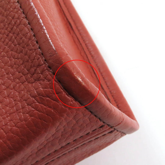 HIROFU Shoulder Bag Main: Leather Brown Women Used Authentic