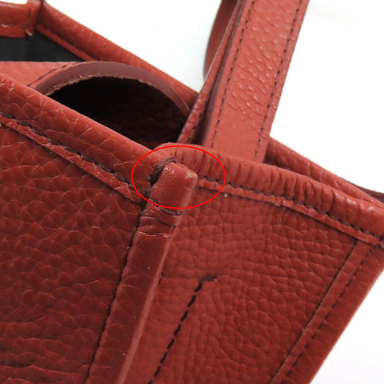 HIROFU Shoulder Bag Main: Leather Brown Women Used Authentic