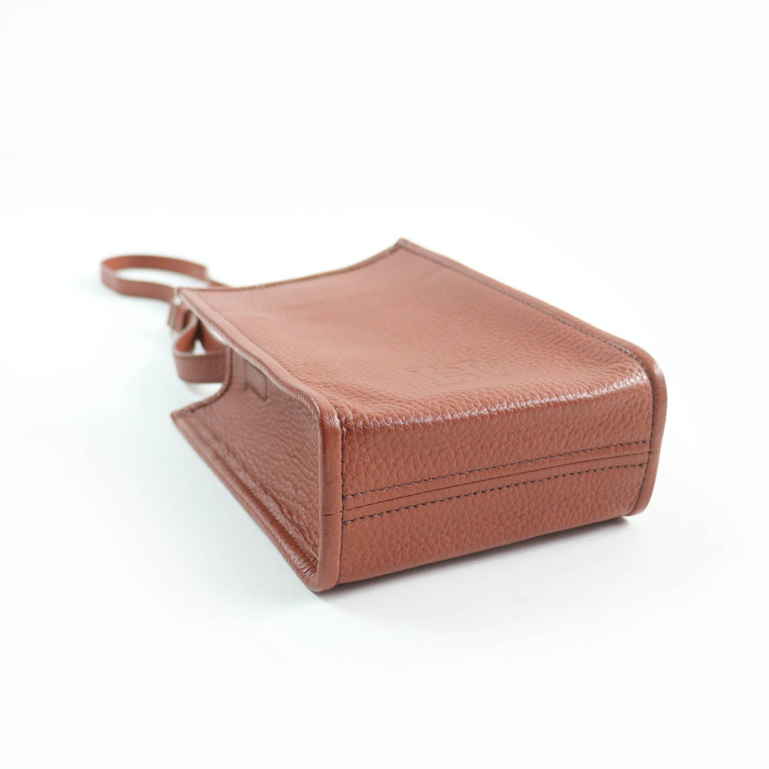 HIROFU Shoulder Bag Main: Leather Brown Women Used Authentic
