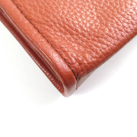 HIROFU Shoulder Bag Main: Leather Brown Women Used Authentic