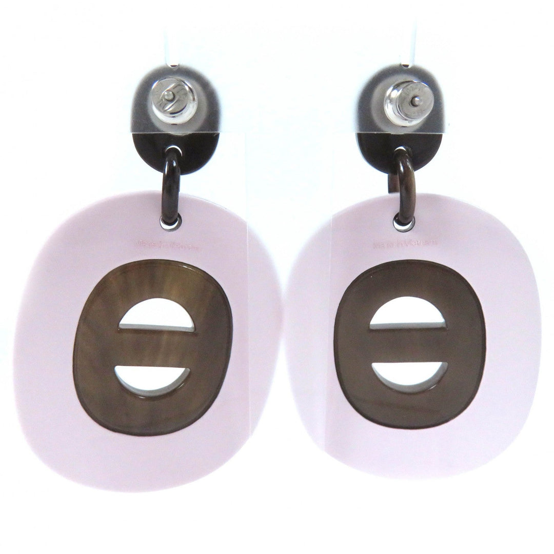 HERMES Pierce Main: Buffalo horn Pink Brown Black Fidelio Village PM Women Used Authentic