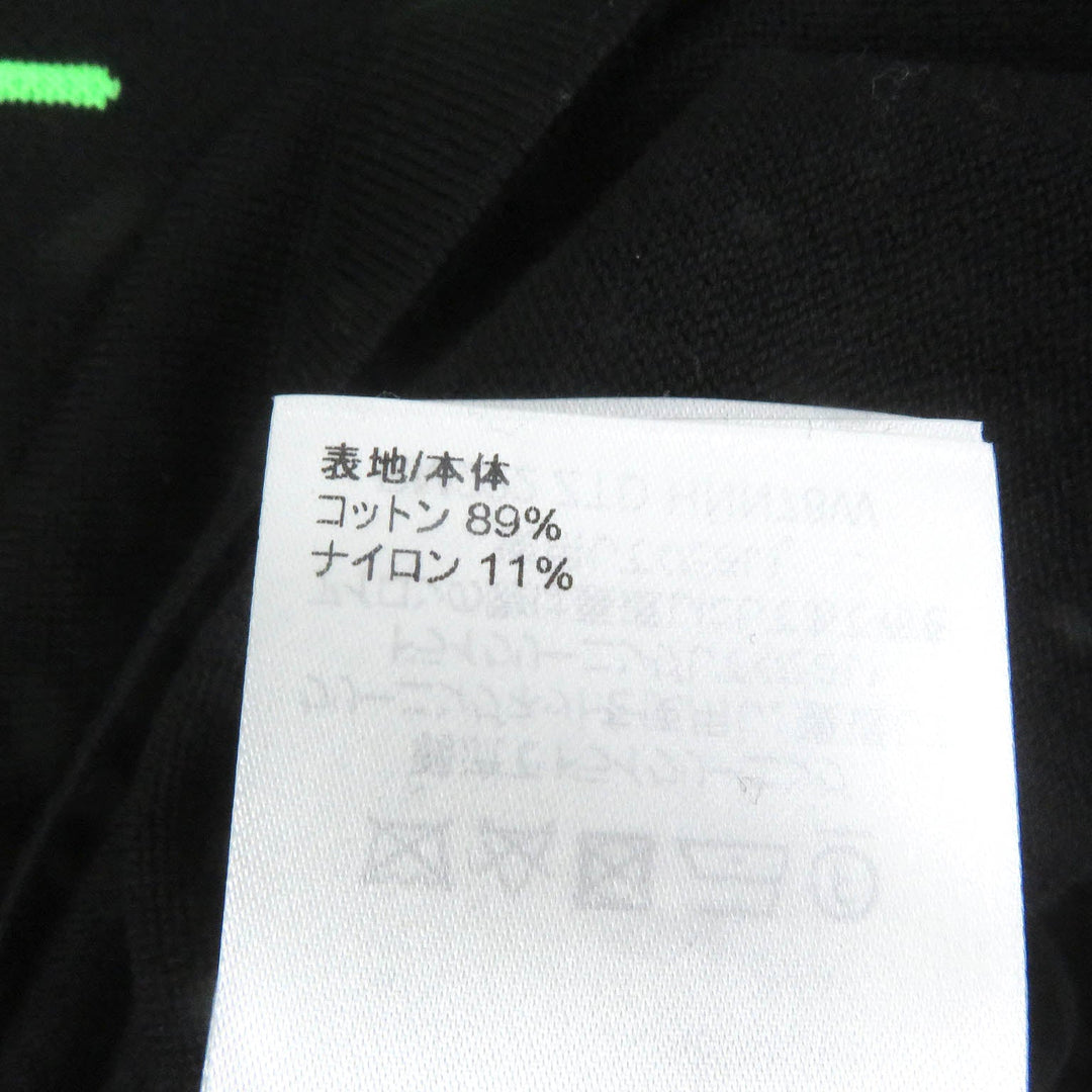 LOUIS VUITTON Short sleeve knit 1AAGO4 Main: 89% cotton, Main: 11% nylon Black green mens M Used Authentic