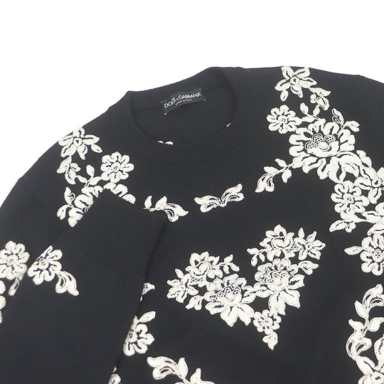DOLCE&GABBANA sweater GX399Z Main: 100% wool, part: 46% rayon, part: 30% polyester, part: 25% cotton black mens 50 Used Authentic