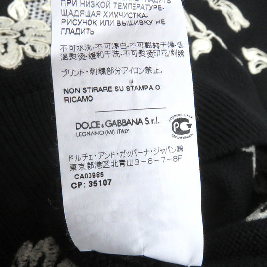 DOLCE&GABBANA sweater GX399Z Main: 100% wool, part: 46% rayon, part: 30% polyester, part: 25% cotton black mens 50 Used Authentic