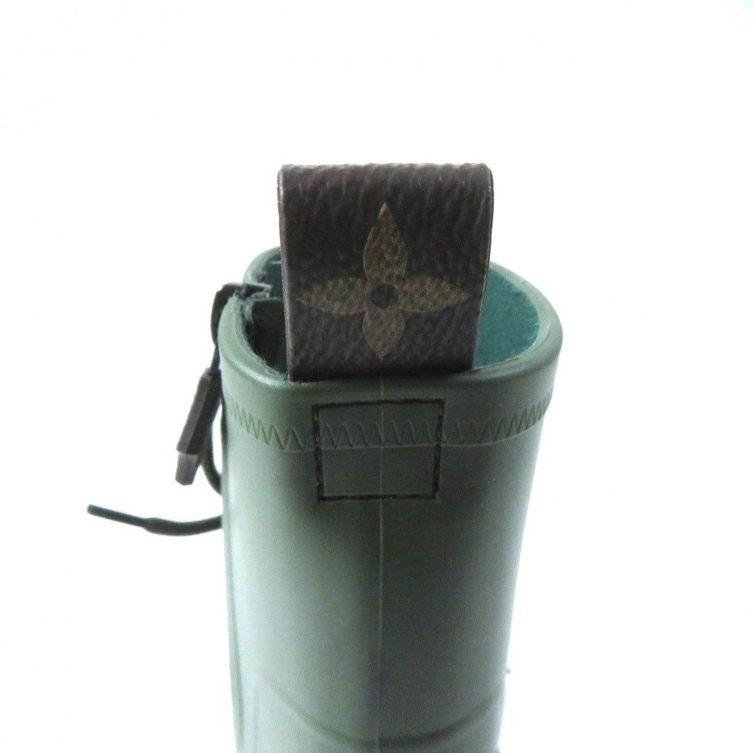 LOUIS VUITTON Rain shoes Main: Rubber khaki arc light line Women 36 Used Authentic
