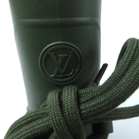 LOUIS VUITTON Rain shoes Main: Rubber khaki arc light line Women 36 Used Authentic