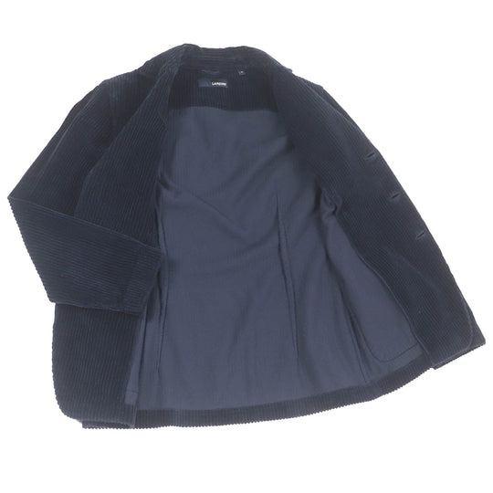 LARDINI tailored jacket Main: 100% cotton Dark navy JNAMA mens M Used Authentic