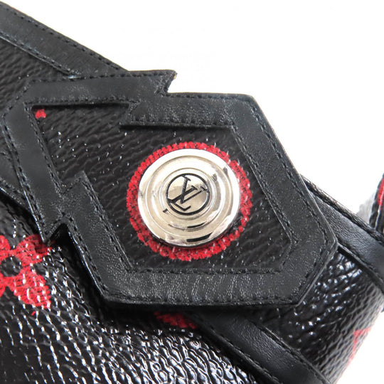 LOUIS VUITTON short boots Main: Leather Black red Women 37 Used Authentic