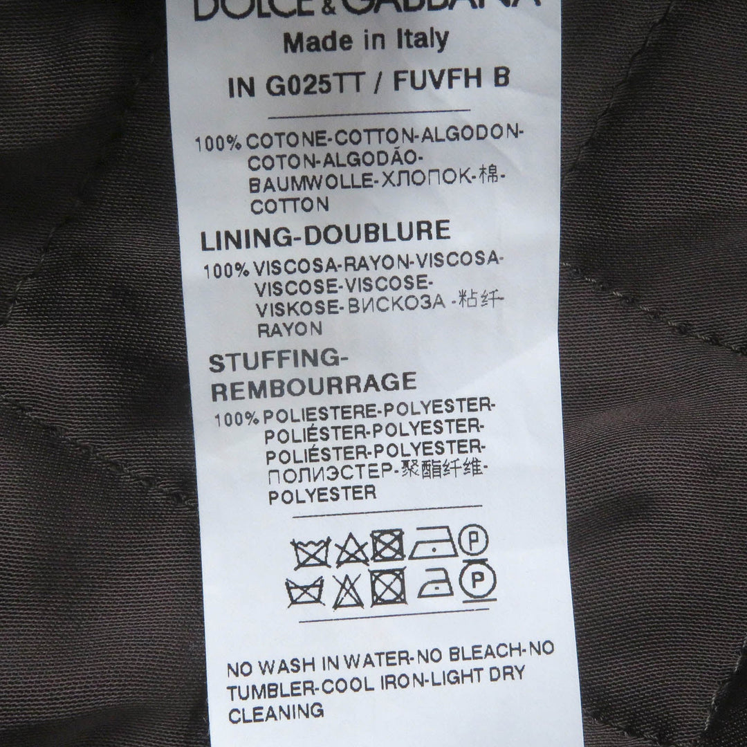 DOLCE&GABBANA Chester coat G025TT Outer: 100% cotton, Lining: 100% rayon, Filling: 100% polyester Brown mens 46 Used Authentic