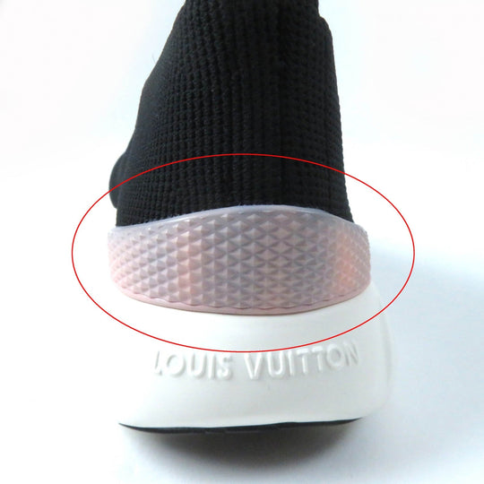 LOUIS VUITTON sneakers fabric black Aftergame Line Women 37 1/2 Used Authentic