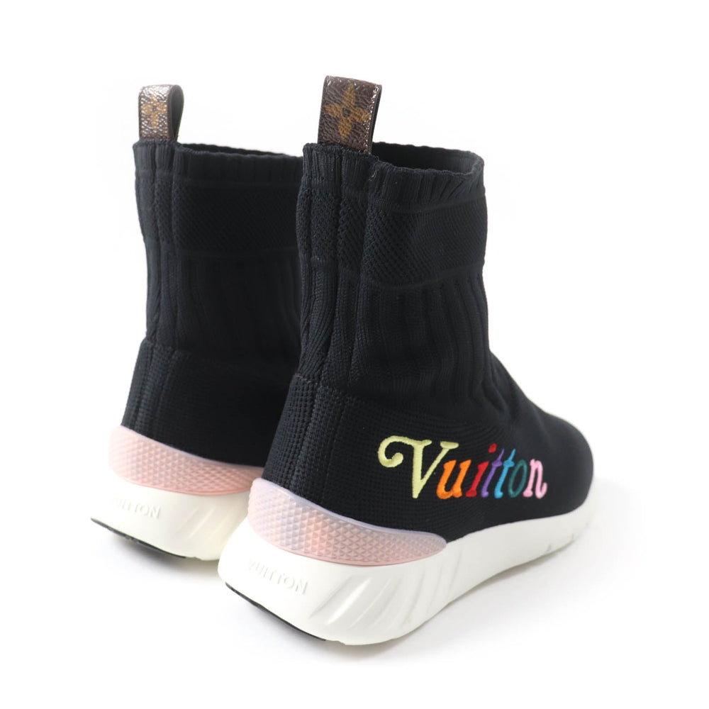 LOUIS VUITTON sneakers fabric black Aftergame Line Women 37 1/2 Used Authentic