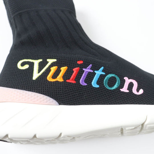 LOUIS VUITTON sneakers fabric black Aftergame Line Women 37 1/2 Used Authentic