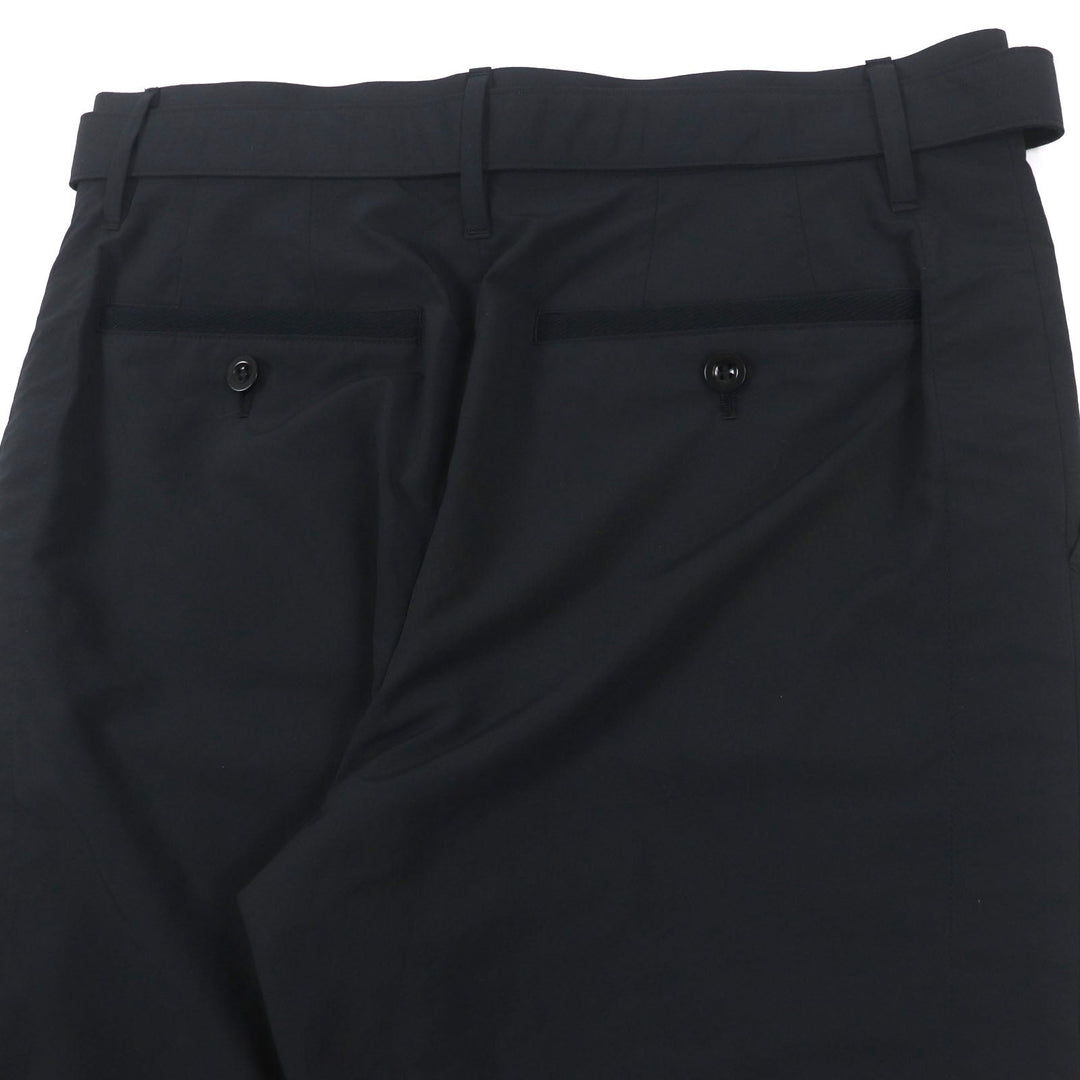 Sacai Pants 23-03143M Outer: 100% polyester, Lining: 100% cupra, Part: 100% polyester, Part: 100% cotton black Matte Tatteta Punts mens 1 Used Authentic