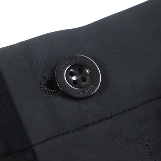 Sacai Pants 23-03143M Outer: 100% polyester, Lining: 100% cupra, Part: 100% polyester, Part: 100% cotton black Matte Tatteta Punts mens 1 Used Authentic