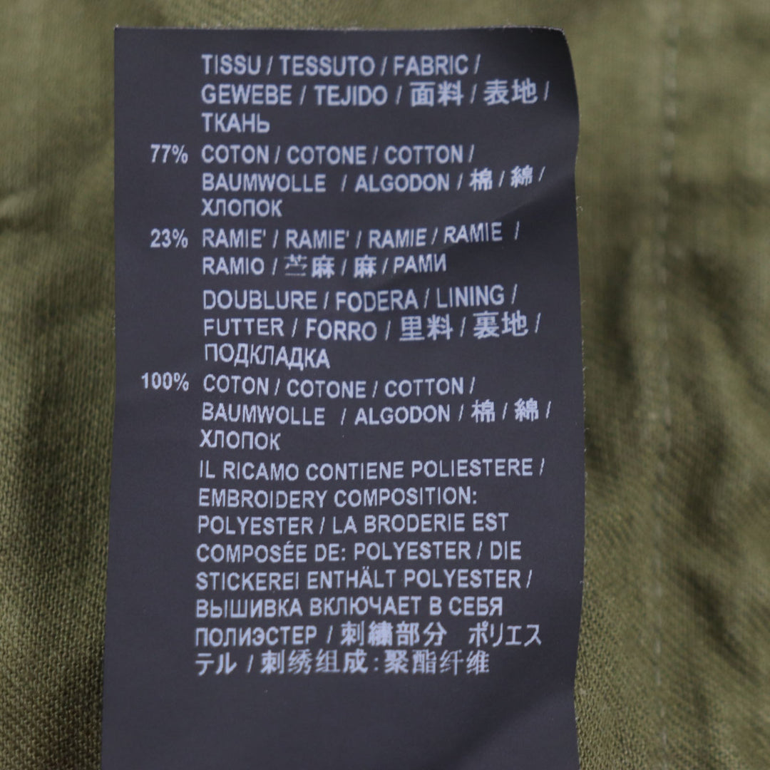 SAINT LAURENT PARIS Military jacket 598812 Outer: 77% cotton, Outer: 23% linen, Lining: 100% cotton, Part: polyester khaki mens 46 Used Authentic