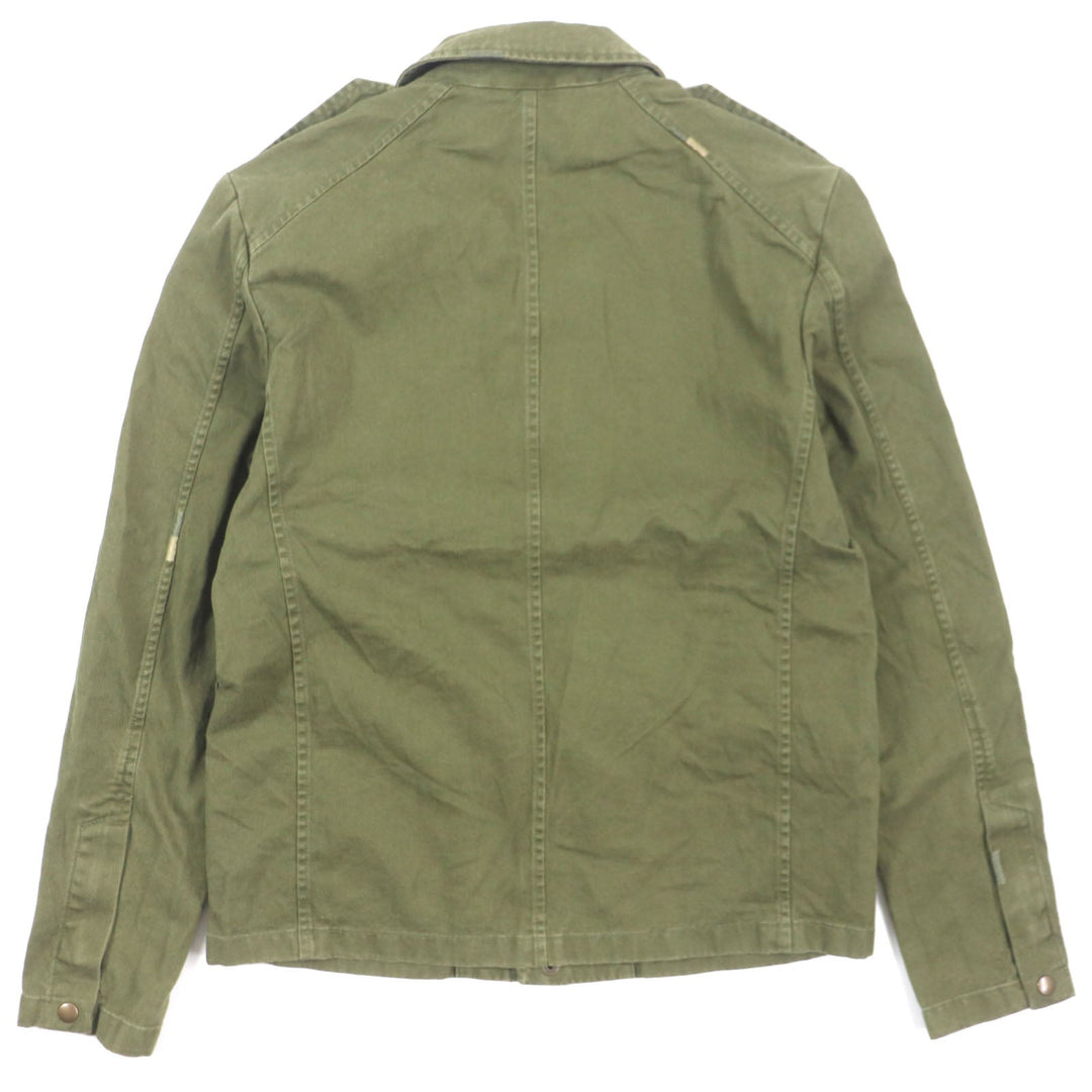 SAINT LAURENT PARIS Military jacket 598812 Outer: 77% cotton, Outer: 23% linen, Lining: 100% cotton, Part: polyester khaki mens 46 Used Authentic