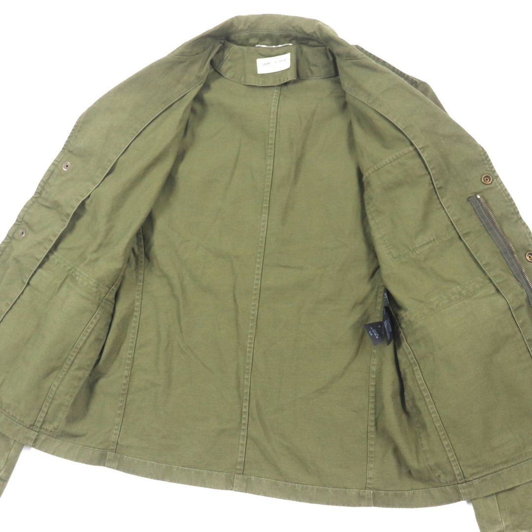 SAINT LAURENT PARIS Military jacket 598812 Outer: 77% cotton, Outer: 23% linen, Lining: 100% cotton, Part: polyester khaki mens 46 Used Authentic