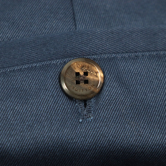 LOUIS VUITTON Pants Outer: 50% polyester, Outer: 50% cotton, Lining: 100% cotton Navy Staples Edition mens 40 Used Authentic