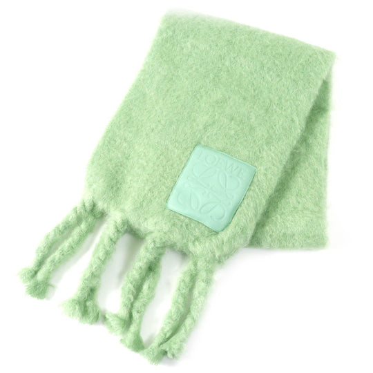 LOEWE Scarf Main: 73% mohair, Main: 24% wool, Main: 3% nylon Green type Women Used Authentic
